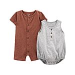 2-Pack Carter's Baby Boys' Simple Joys Rompers (2 Colors) From $6.14 + Free Shipping w/ Prime or $35+