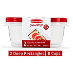 Rubbermaid TakeAlongs Food Storage w/ Lids (Red): 2-Pack 8-Cup Containers $4.74, 2-Pack 15.7-Cup Containers $6.44, 3-Pack 4-Cup Containers $3.96 &amp; More + Free S&amp;H w/ Walmart+ or $3
