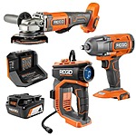 3-Tool Ridgid 18V Cordless Tool Combo Kit w/ 4.0AH, Charger &amp; Accessories $249 + Free Shipping