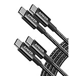 Prime Members: 2-Pack 6' Anker 100W USB-C to USB-C Charging Cable (Black) $9 + Free S/H