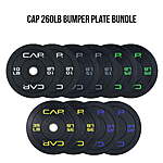 260-Lb CAP Olympic Bumper Plate w/ Steel Hub Bundle (Color-Coded) $189.99 + Free Shipping