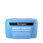 25-Count Neutrogena Makeup Remover Ultra-Soft Micellar Facial Cleansing Towelette Wipes $3.16 w/ S&amp;S + Free Shipping w/ Prime or on $35+