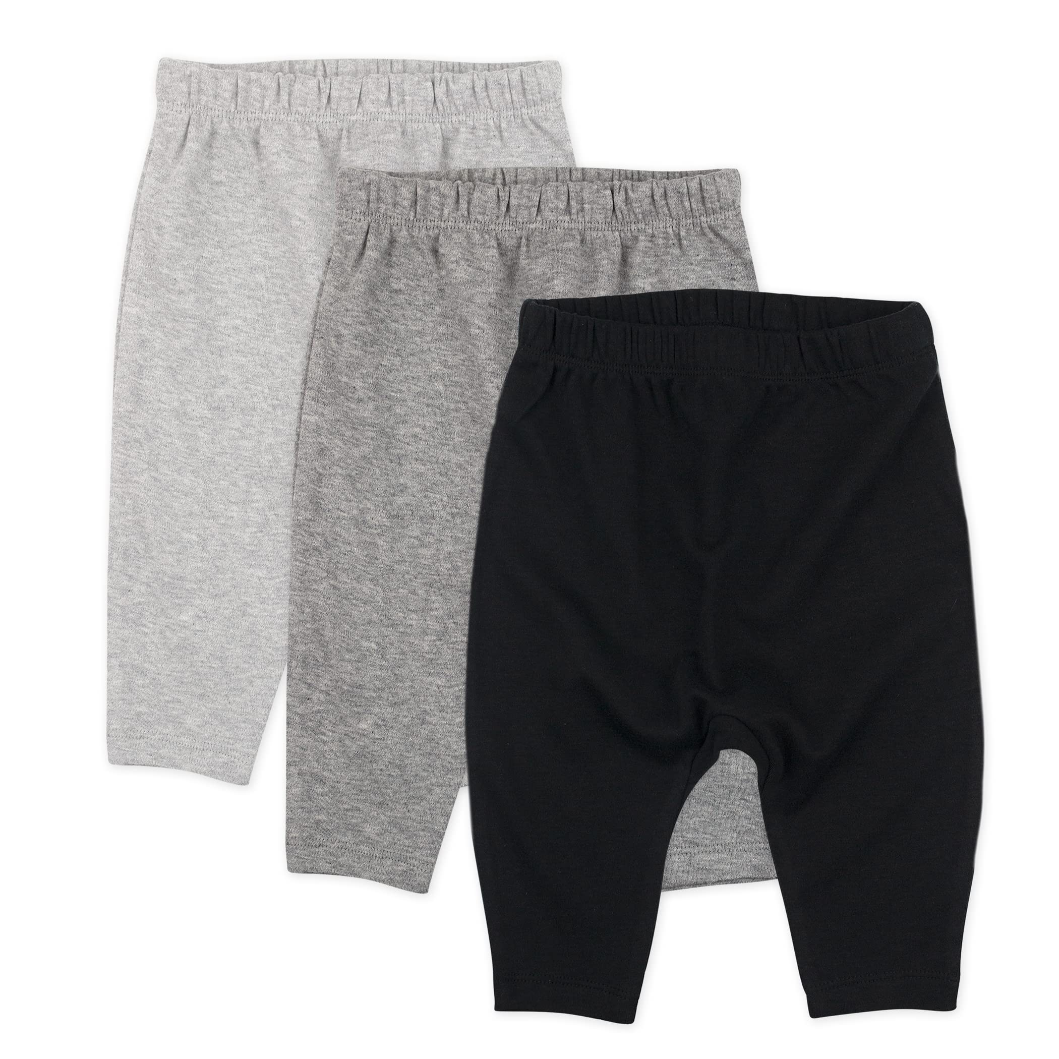 3-Count HonestBaby Baby Boys' or Girls' 100% Cotton Harem Pants (Grey & Black, Size NB-18M) $9.44 + Free Shipping with Prime or $35+
