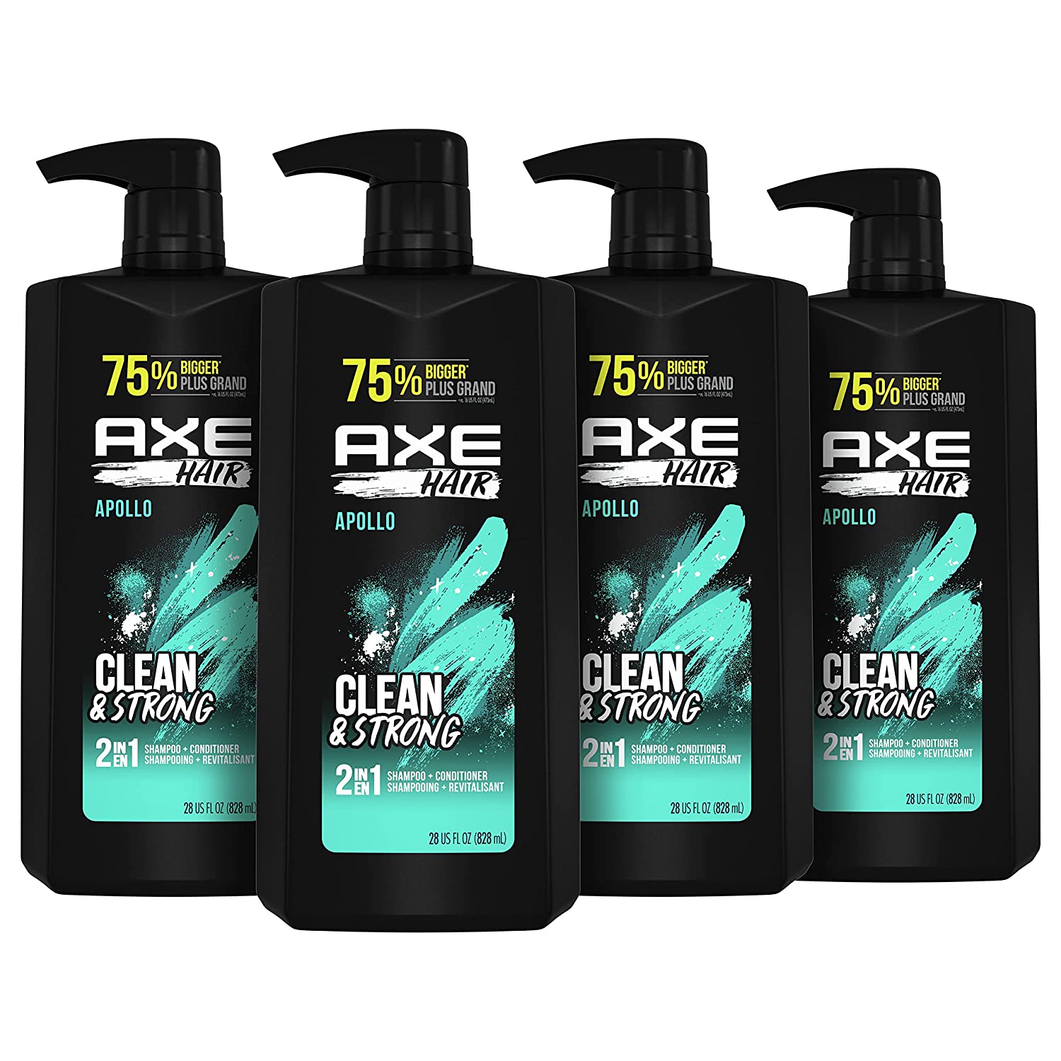4-Count 28-Oz AXE 2-in-1 Shampoo and Conditioner (Apollo) $15.37 ($3.84 EA) w/ S&S + Free Shipping w/ Prime or Orders $35+