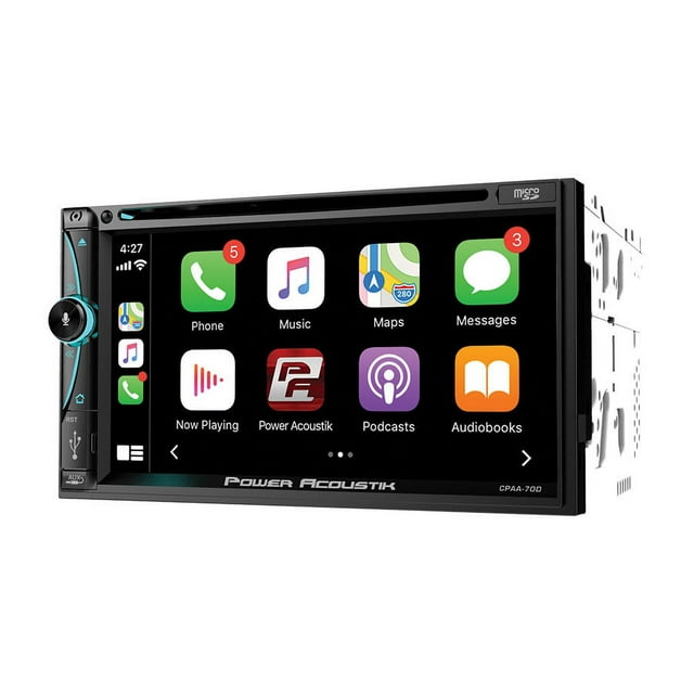 7" Power Acoustik CPAA-70D Touchscreen Carplay Android Bluetooth DVD Car Receiver (Double DIN) $54.34 + Free Shipping