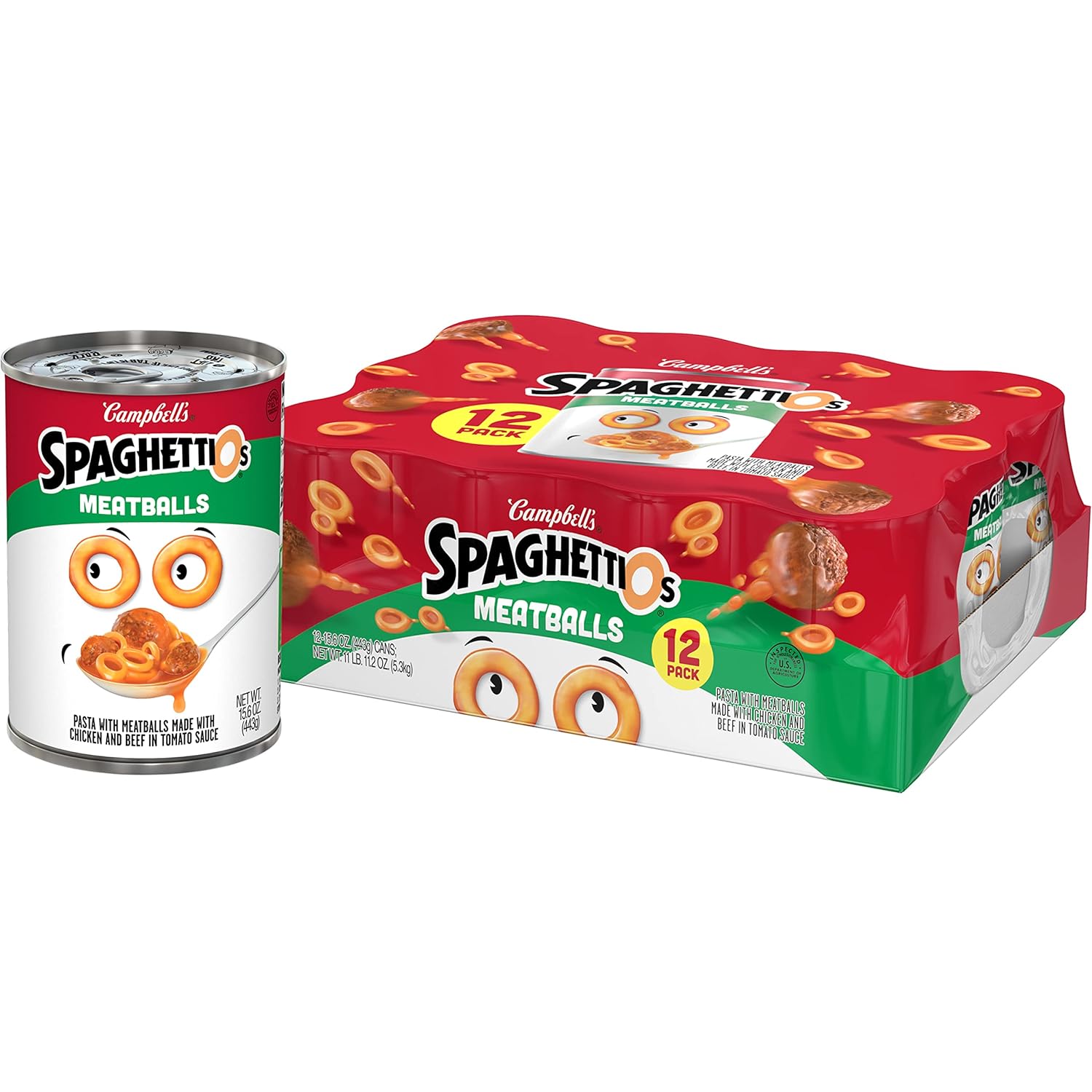 12-Count 15.6-Oz SpaghettiOs Canned Pasta w/ Meatballs $10.87 ($0.91/Can) w/ S&S + Free Shipping w/ Prime or $35+