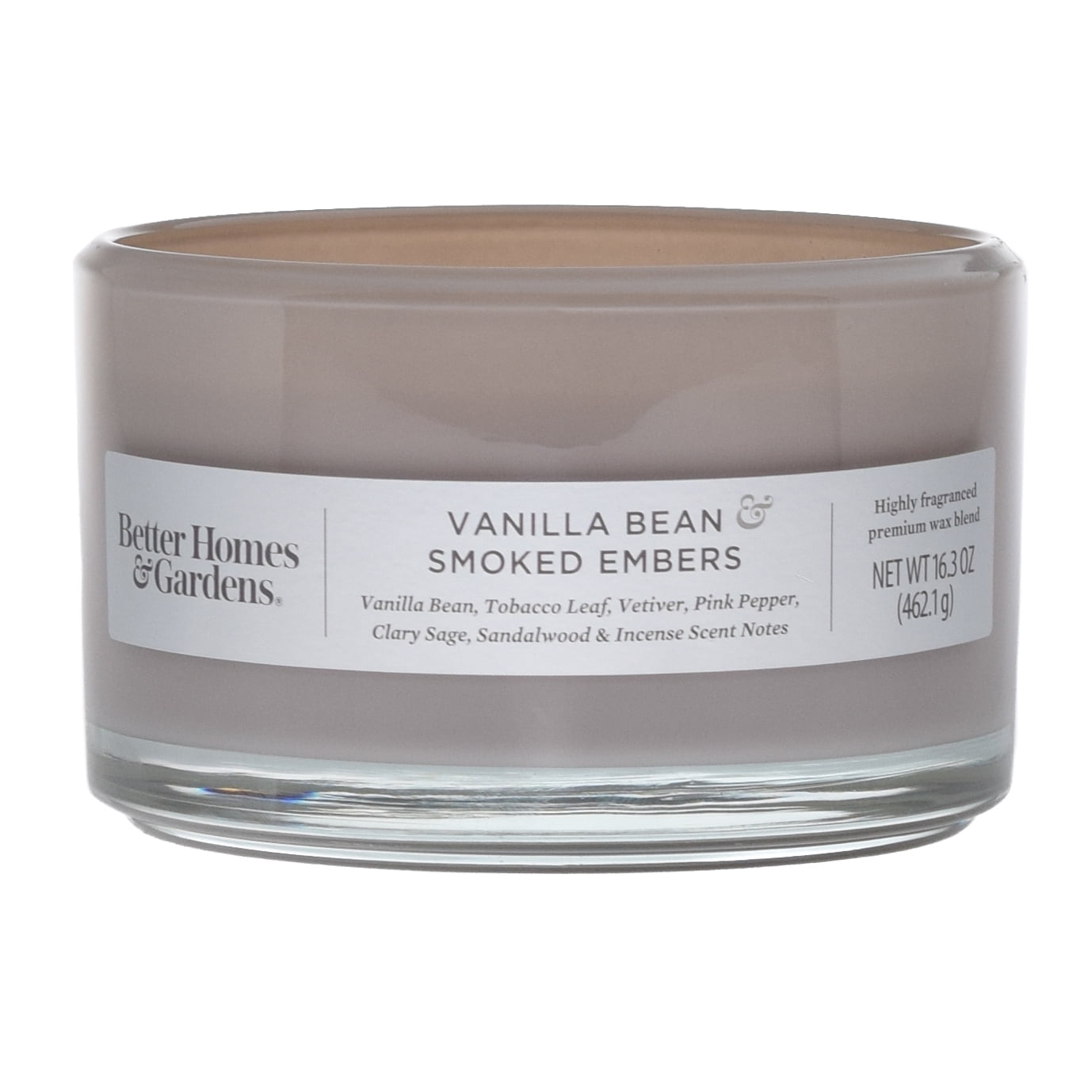 16-Oz 3-Wick Better Homes & Gardens Scented Dish Candle (Vanilla Bean & Smoked Embers) $4.40  + Free S&H w/ Walmart+ or $35+