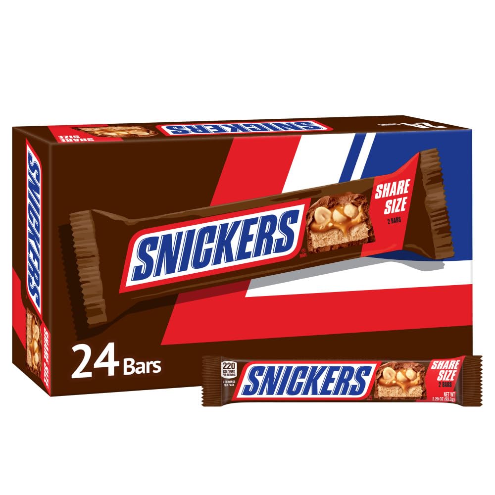 24-Count 3.29-Ounce Snickers Sharing Size Chocolate Candy Bars $23.52 ($0.98/Each) w/ S&S + Free Shipping