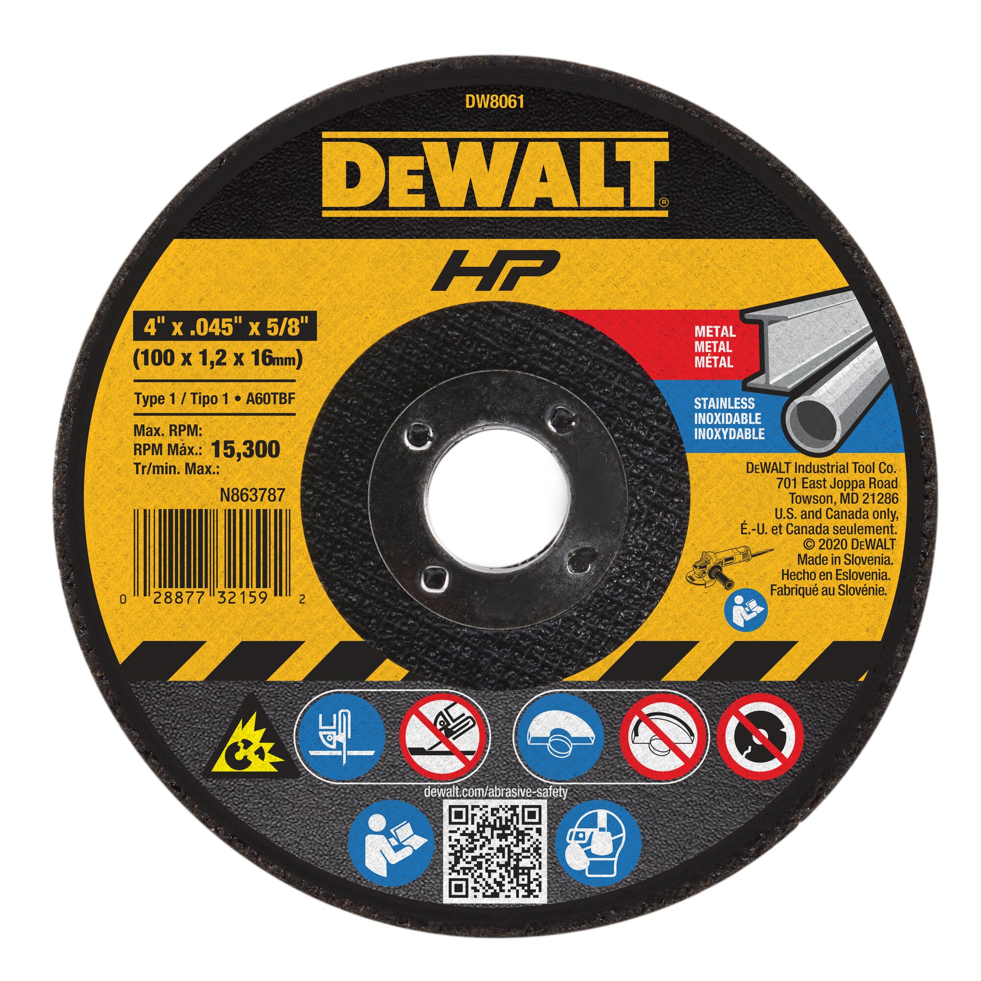 5-Count 4" Dewalt Aluminum Oxide Grinding Wheel $3.37 + Free Store Pickup at Lowes