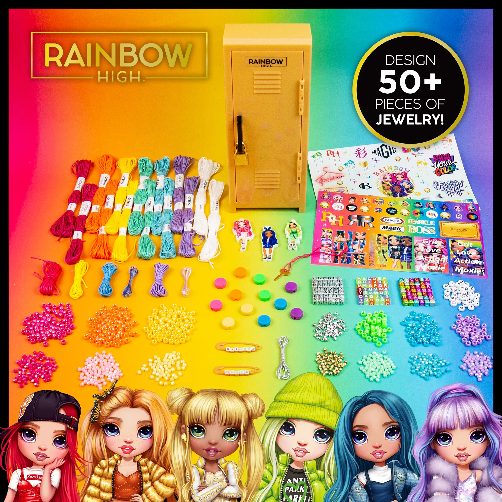 1400-Piece Rainbow High Girls' Fashion Jewelry Studio Bracelet-Making Set w/ Bracelet Locker ((Maker 50+ Pieces of Jewelry)) $8.62  + Free S&H w/ Walmart+ or $35+