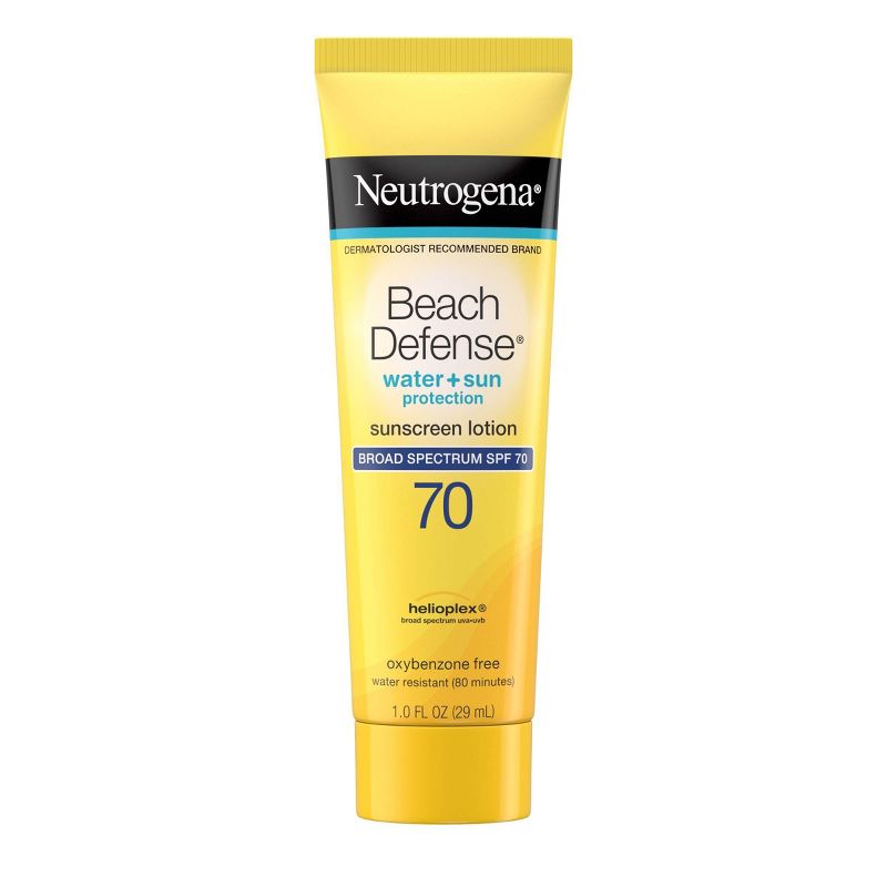 1-Oz Neutrogena Beach Defense Sunscreen Lotion (SPF 70) Free + Free Store Pickup at Target