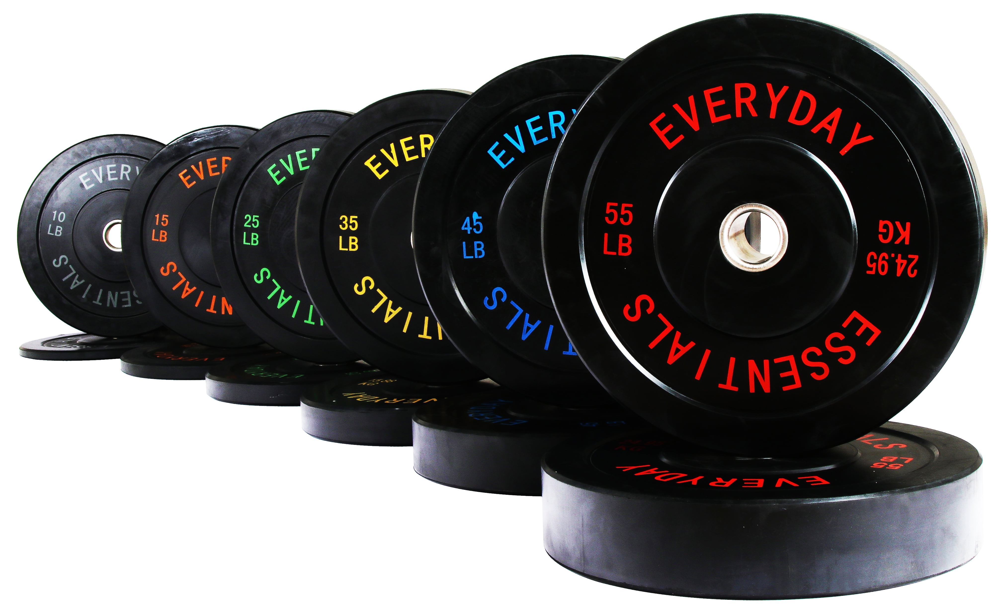 370-Lb BalanceFrom Olympic Bumper Plate Weight Plate Set w/ Steel Hub (Black) $330 ($0.89/Lb) + Free Shipping