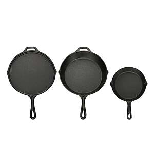 Ozark Trail Pre-Seasoned 12 Cast Iron Skillet with Handle and Lips 