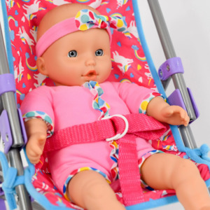 Kid connection baby shop doll stroller set