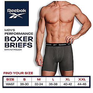 Sam s Club Members 4 Pack Reebok Men s Performance Boxer Brief