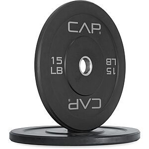 Pair of 10 Lb CAP Barbell Rubber Olympic Bumper Plates Budget