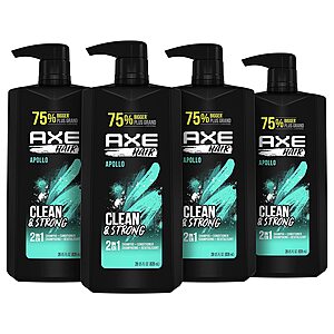 4-Count 28-Oz AXE 2-in-1 Shampoo and Conditioner (Apollo) $  15.37 ($  3.84 EA) w/ S&S + Free Shipping w/ Prime or Orders $  35+