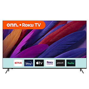 onn. 75&rdquo; Class 4K UHD (2160P) LED Frameless Roku Smart TV $448 + Free Shipping