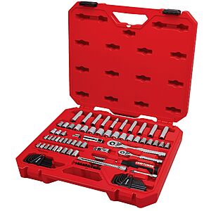 83-Piece Craftsman Standard (SAE) & Metric Polished Chrome Mechanics Tool Set w/ Hard Case $70 + Free Shipping