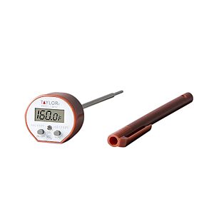 Taylor Waterproof Grilling & Cooking Digital Meat Thermometer w/ Pocket Sleeve Clip (Red) $6.85 + Free Shipping w/ Prime or on $35+