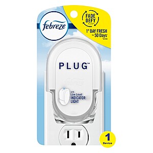 Febreze Odor-Fighting Fade Defy Plug Air Freshener Warmer Device $  1 + Free Store Pickup at Target or F/S $  35+