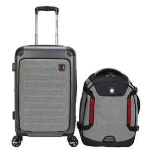 21" Swiss Tech Hybrid ABS Hardside Spinner Suitcase + Travel Backpack w/ Compression Straps $  58.80 + Free Shipping