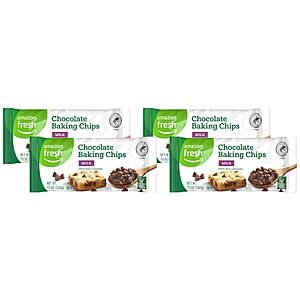 4-ct 12-oz Amazon Fresh Milk Chocolate Baking Chips .10
