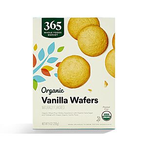 9-Oz 365 by Whole Foods Market Organic Vanilla Wafers $2.80 w/ Subscribe & Save