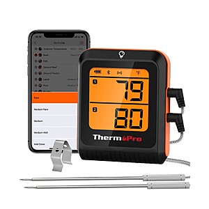 ThermoPro TP920W Bluetooth Dual Probe Thermometer w/ 650' Range $23.99 + Free Store Pickup at Target or FS on $35+