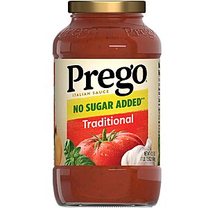 23.5-Oz Prego Traditional No Sugar Added Pasta Sauce Jar $1.89 w/ S&S + Free Shipping w/ Prime or on $35+