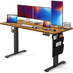55" x 24" Marsail Adjustable Height Electric Standing Desk w/ Storage (Rustic)  $99.99 + Free Shipping