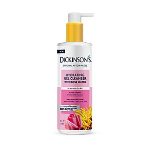 12-Oz Dickinson's Original Witch Hazel Rose Water Hydrating Gel Facial Cleanser (Alcohol-Free) $4.49 w/ S&S + Free Shipping w/ Prime or on $35+