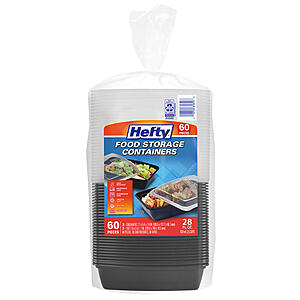 Sam's Club: 30-Count 28-Oz Hefty Food Storage Containers w/ Lids $7 ($0.23 Each) + Free Shipping for Plus Members $50+