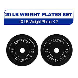 2-Count 10-Lb BalanceFrom Olympic Bumper Plate Weight Plate (Black) $13.87 + Free S&H w/ Walmart+ or on $35+