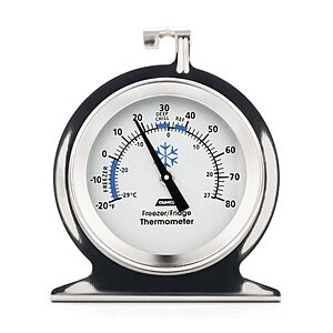 Camco Waterproof Stainless Steel Refrigerator/Freezer/Dry Storage Thermometer .70