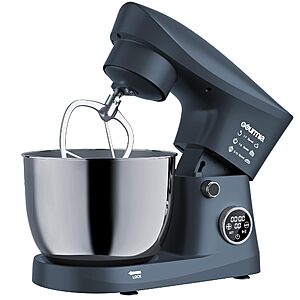 Prime Members: 5-Quart Gourmia Digital Electric Stand Mixer w/ Attachments (Grey)  + Free Shipping