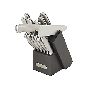 15-Piece Farberware Edgekeeper Cutlery Set w/ Sharpener (Charcoal) $24.99 + Free Pickup at Macys or Free Shipping on $39+