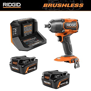 Ridgid 18V Max 1/2" Mid-Torque Impact Wrench w/ 2x 4.0Ah Max Batteries/Charger $149 + Free S/H