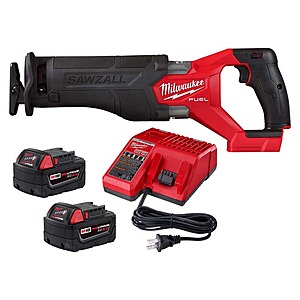 Milwaukee M18 Fuel Gen-2 18V Lithium-Ion Brushless Cordless SawZall Reciprocating Saw w/ 2 5.0Ah Batteries & Charger $199 + Free Shipping