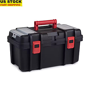 19" Heavy Duty Storage Kit Portable Tool Organizer Plastic Toolbox $11.21 + Free Shipping