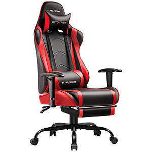 GTRACING Ergonomic Office Gaming Chair w/ Adjustable Headrest & Footrest (REed) $89.99 + Free Shipping