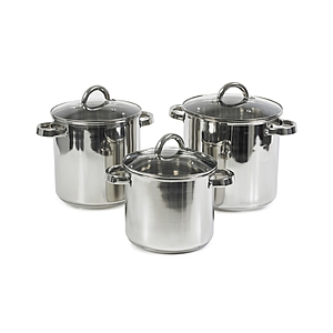 3-Piece Sedona Kitchen Stainless Steel Stock Pot Set $38.60 & More + Free Pickup at Macys or Free Shipping on $39+