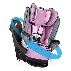 Evenflo Gold Revolve360 Extend All-in-One Rotational Car Seat with SensorSafe (Opal Pink) $249 + Free Shipping