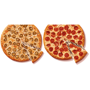Little Caesars Restaurant: Large 1-Topping Custom Round Pizzas 2 for $10 (Valid at Participating Locations)