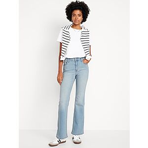 Old Navy: 50% Off Select Jeans: Women's High-Waisted Wow Flare Jeans (Various) $18.49 & More + Free Store Pickup
