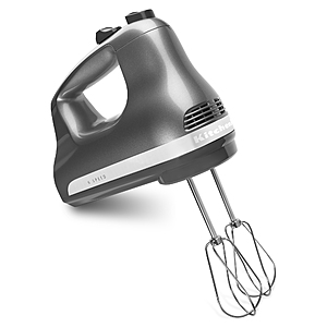 KitchenAid 6-Speed Hand Mixer (Contour Silver, Certified Refurbished) $34.99 + Free Shipping