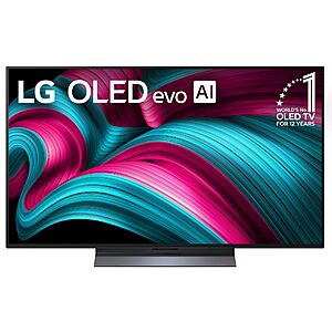 48&Prime; LG OLED evo AI 4K C5 Series Smart TV (OLED48C5PUA, 2025)  $819.99 + Free Shipping