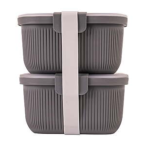 2-Count Mainstays 19-Oz Food Storage Bento Snack Rectangle Containers w/ Lids (Grey) $4.34 + Free S&H w/ Walmart+ or on $35+