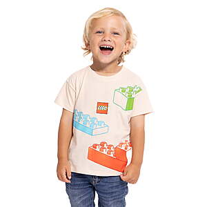 LEGO Toddlers' Short Sleeve Graphic Crewneck T-Shirt (Various) $2.39 + Free S&H w/ Walmart+ or on $35+