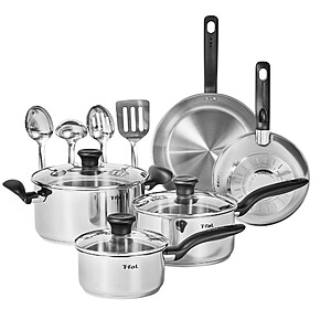 12-Piece T-Fal Simply Cook Stainless-Steel Cookware Set (2 Colors)  $49.99 + Free Shipping